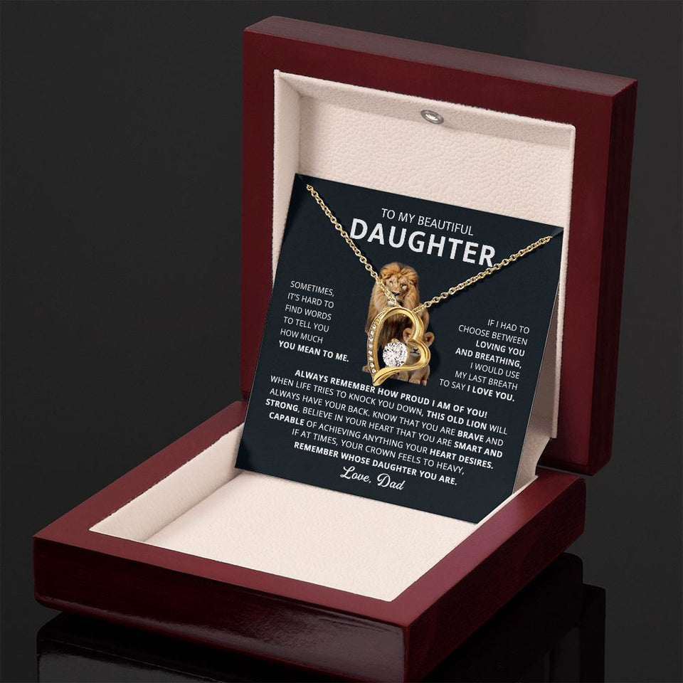 Daughter You Mean To Me, Forever Love Necklace, Best Gift For Daughter From Dad