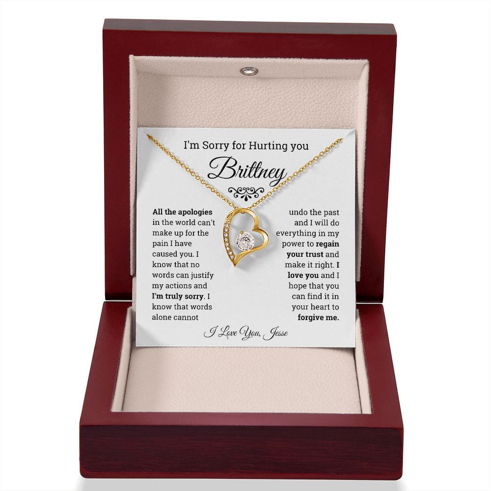 I'm Sorry Gift Forever Love Necklace, Apology Gift for her