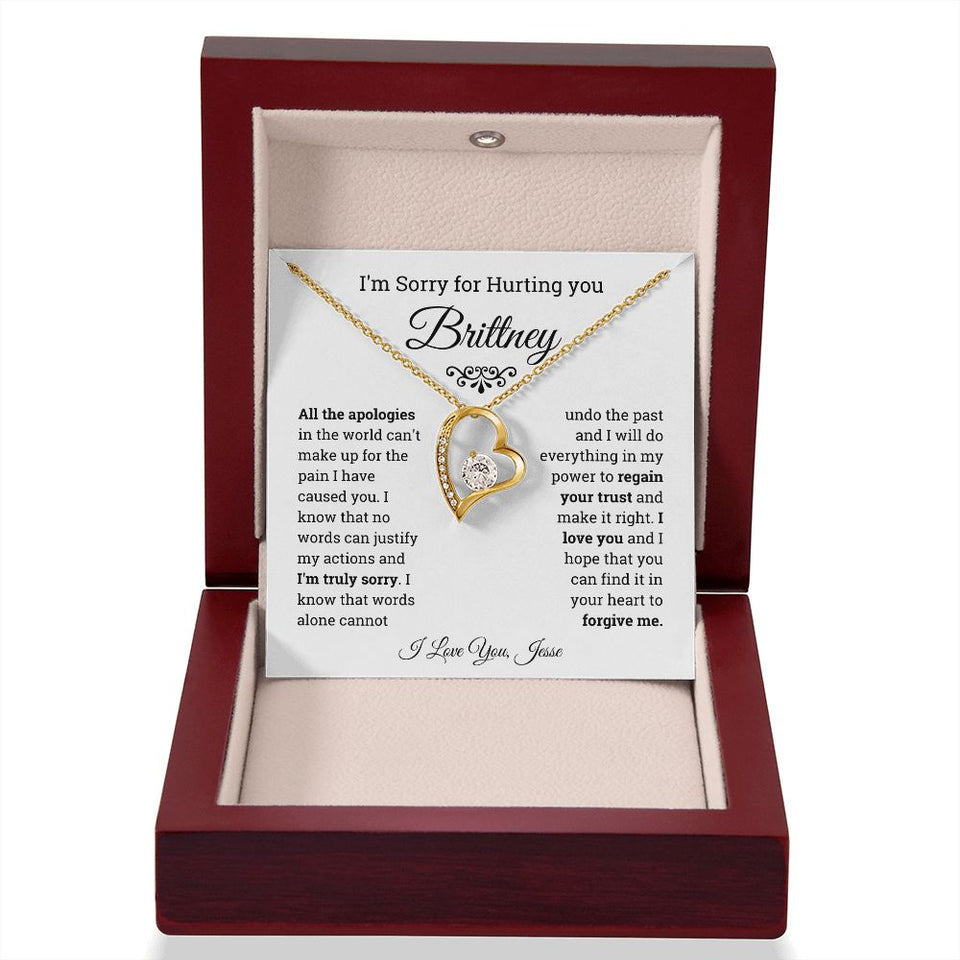 I'm Sorry Gift Forever Love Necklace, Apology Gift for her