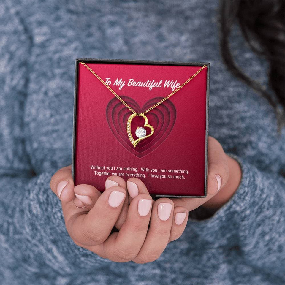 To My Beautiful Wife Forever Love Necklace