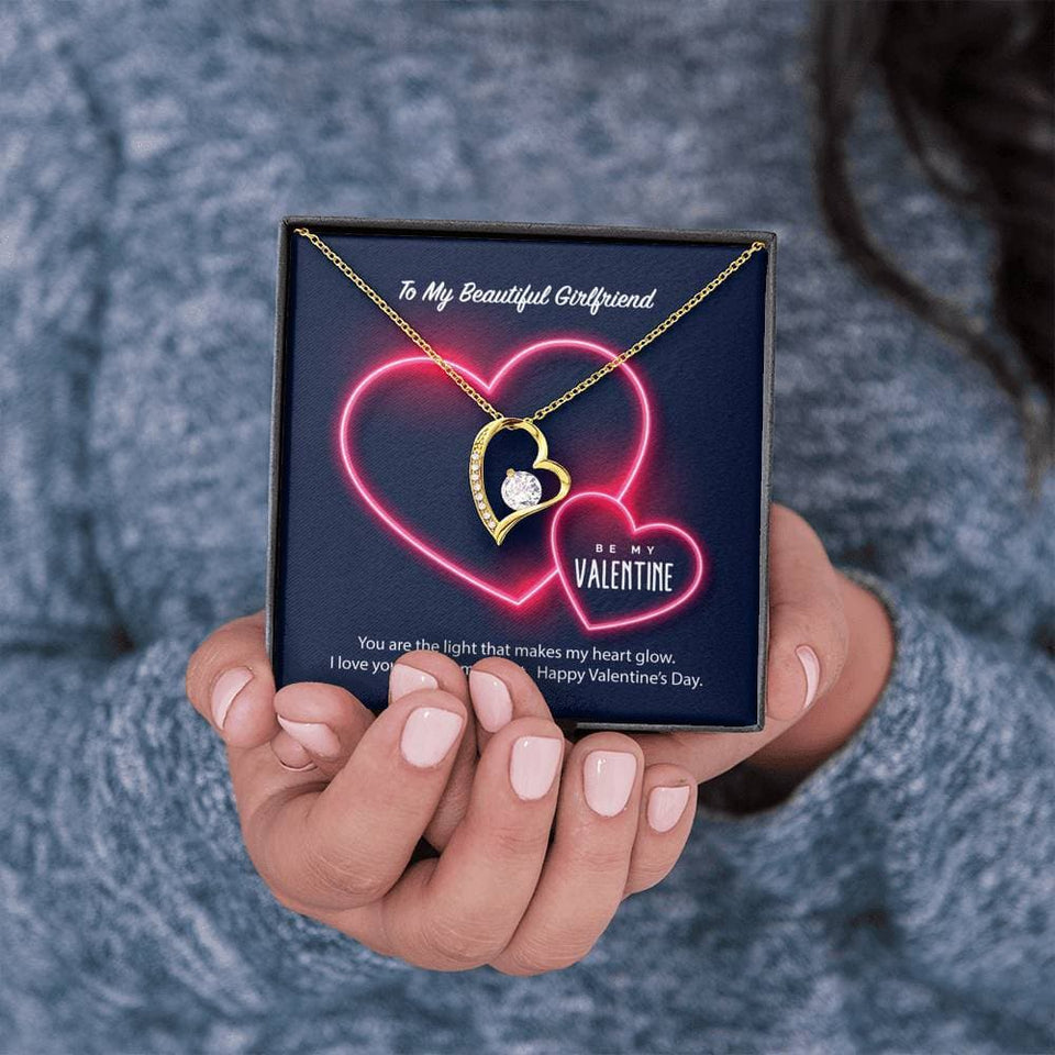 To My Girlfriend Be My Valentine Forever Love Necklace
