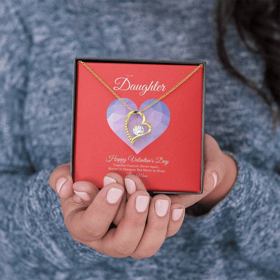 To My Daughter from Mom Valentine's Day Forever Love Necklace