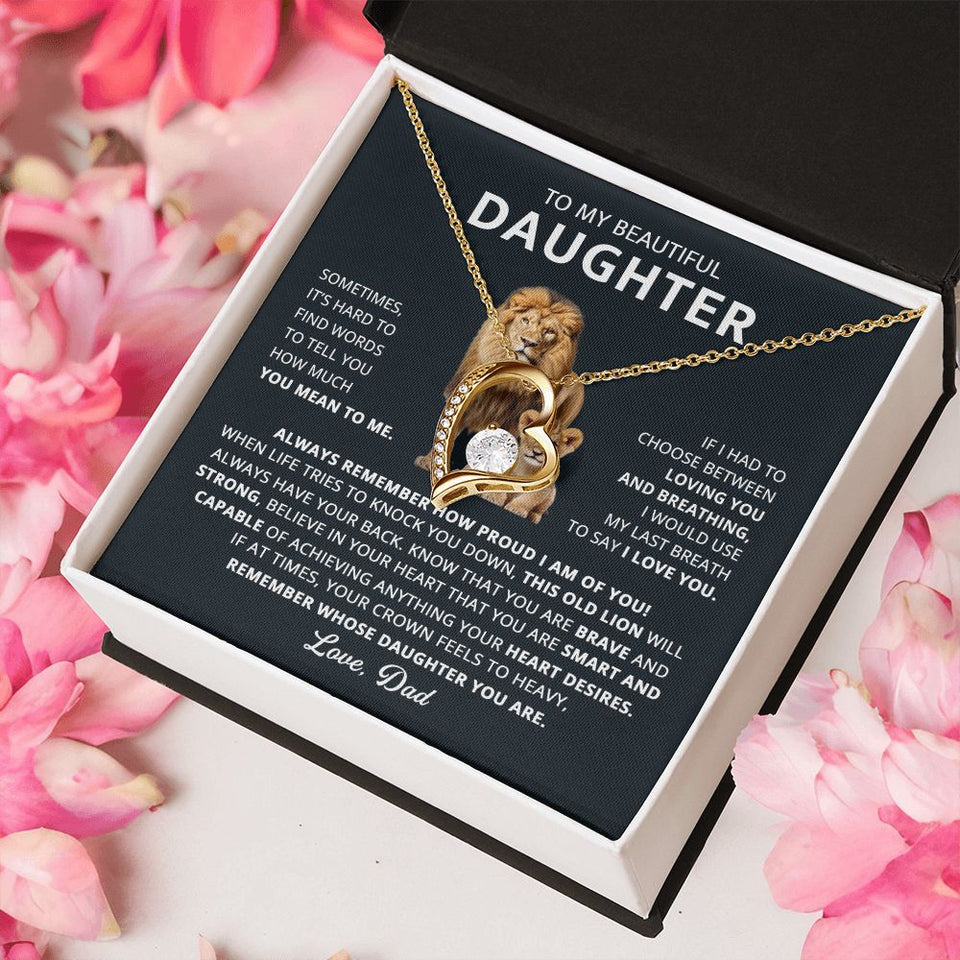 Daughter You Mean To Me, Forever Love Necklace, Best Gift For Daughter From Dad