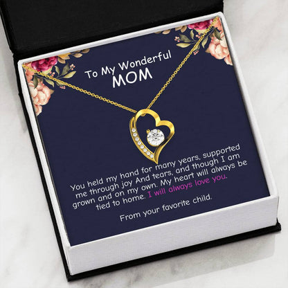 My Heart Will Always Tied To Home - To My Wonderful Mom Forever Love Necklace