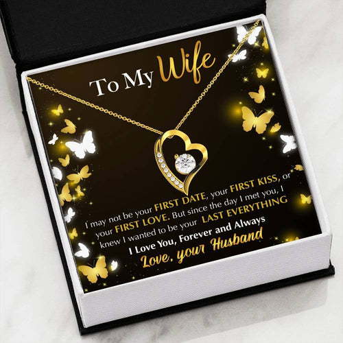 Namashops - Forever Love Necklace - To My Wife - Last Everything - Butterflies, Gift For Wife, For Mom, Gift For Christmas, Birthday