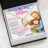 Namashops - Forever Love Necklace - To My Daughter - Forever Love - Love You Unconditionally, Gift For Wife, For Mom, Gift For Christmas, Birthday