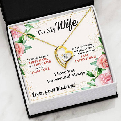 Namashops - Forever Love Necklace - To My Wife - F&W - Last Everything Card, Gift For Wife, For Mom, Gift For Christmas, Birthday