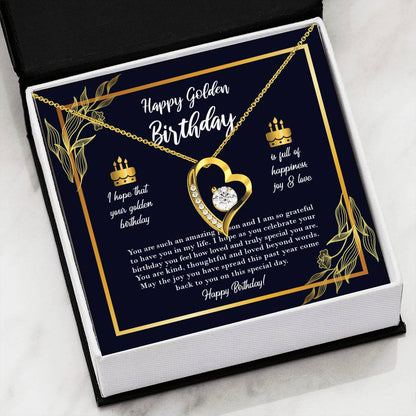 Happy Golden Birthday - Birthday Gift Forever Love Necklace