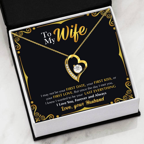 Namashops - Forever Love Necklace - To My Wife - Last Everything - Frame, Gift For Wife, For Mom, Gift For Christmas, Birthday