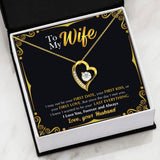 Namashops - Forever Love Necklace - To My Wife - Last Everything - Frame, Gift For Wife, For Mom, Gift For Christmas, Birthday