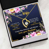 Namashops - Forever Love Necklace - To My Wife - B&G - Love You Forever Card, Gift For Wife, For Mom, Gift For Christmas, Birthday