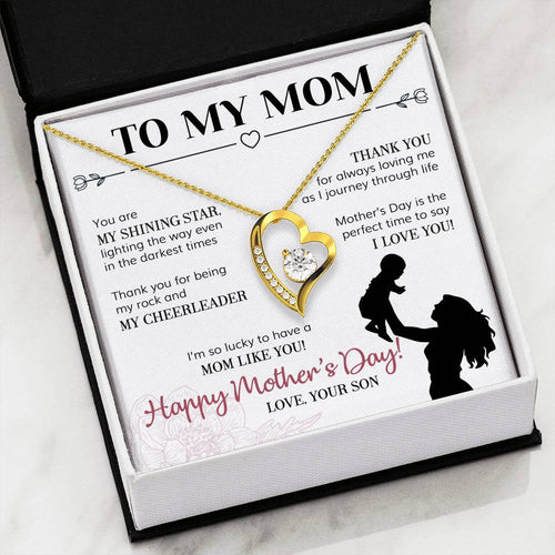 Namashops - Forever Love Necklace - To My Mom - Forever Love - Thank you, Gift For Wife, For Mom, Gift For Christmas, Birthday