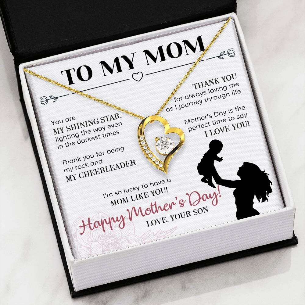 Namashops - Forever Love Necklace - To My Mom - Forever Love - Thank you, Gift For Wife, For Mom, Gift For Christmas, Birthday