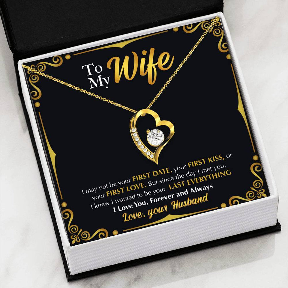 Forever Love Necklace - To My Wife - Last Everything - Frame Gift For Wife For Mom Gift For