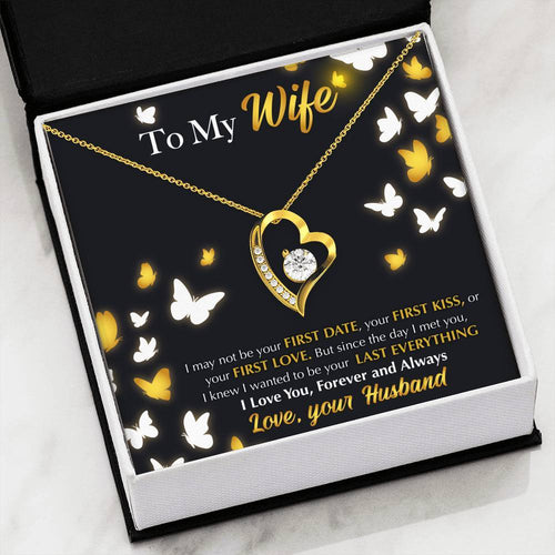 Namashops - Forever Love Necklace - To My Wife - Last Everything - Butterfly, Gift For Wife, For Mom, Gift For Christmas, Birthday