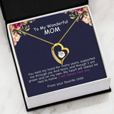My Heart Will Always Tied To Home - To My Wonderful Mom Forever Love Necklace