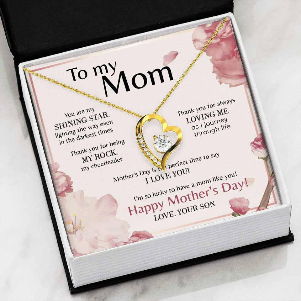 Namashops - Forever Love Necklace - To My Mom - Forever Love - I Love You Mother, Gift For Wife, For Mom, Gift For Christmas, Birthday