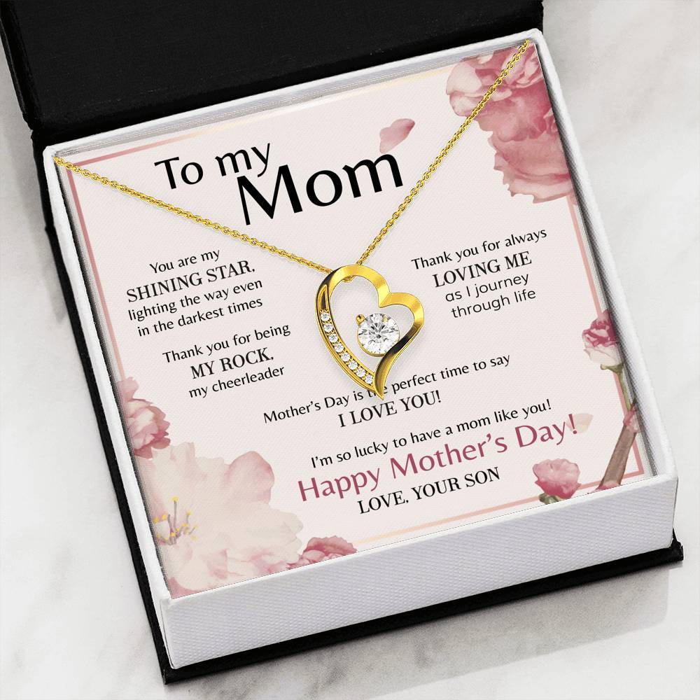Namashops - Forever Love Necklace - To My Mom - Forever Love - I Love You Mother, Gift For Wife, For Mom, Gift For Christmas, Birthday