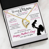 Forever Love Necklace - To My Mom - Forever Love - Our Heart as One Gift For Wife For Mom Gift For