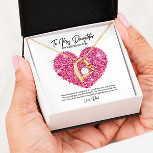To My Daughter from Dad Valentine's Day Forever Love Necklace