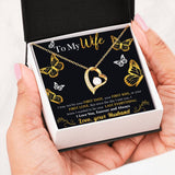 Namashops - Forever Love Necklace - To My Wife - Last Everything - Flying Butterflies, Gift For Wife, For Mom, Gift For Christmas, Birthday