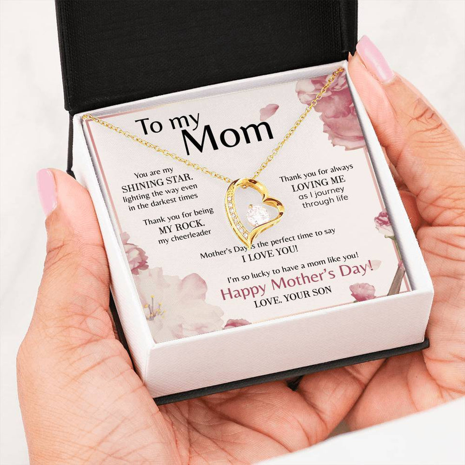 Namashops - Forever Love Necklace - To My Mom - Forever Love - I Love You Mother, Gift For Wife, For Mom, Gift For Christmas, Birthday
