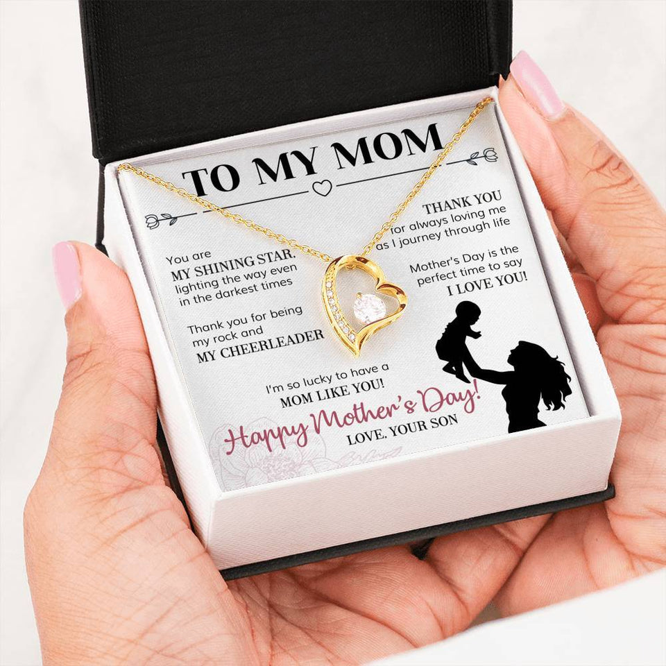 Namashops - Forever Love Necklace - To My Mom - Forever Love - Thank you, Gift For Wife, For Mom, Gift For Christmas, Birthday