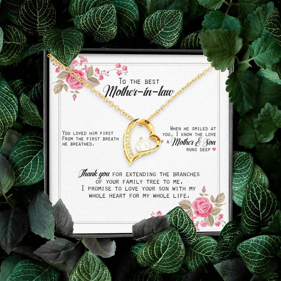 You Loved Him First - Gift For Mother Of The Groom Forever Love Necklace