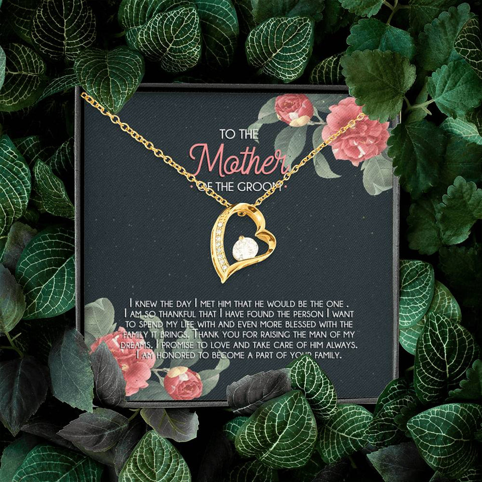 Raising The Man Of My Dreams - Gift For Mother Of The Groom Forever Love Necklace