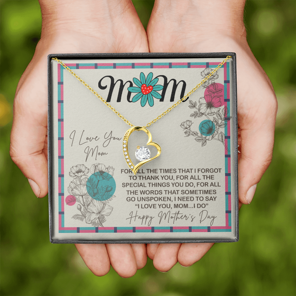 To My Mom | I Love You | Forever Love Necklace
