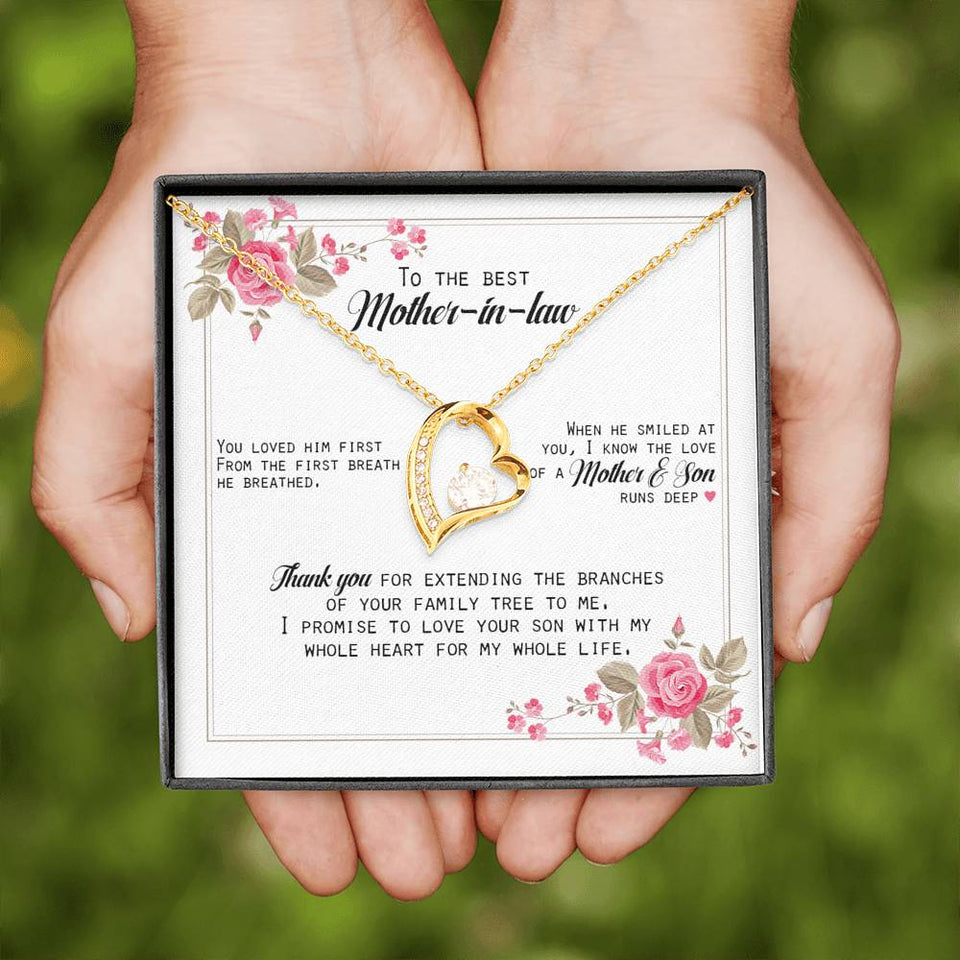 You Loved Him First - Gift For Mother Of The Groom Forever Love Necklace