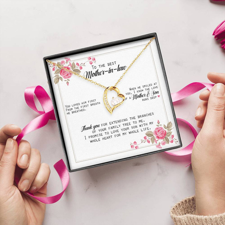 You Loved Him First - Gift For Mother Of The Groom Forever Love Necklace