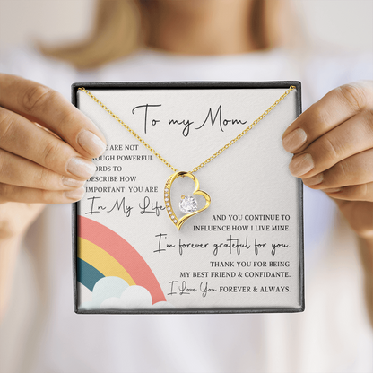 To My Mom | Forever Grateful For You | Forever Love Necklace