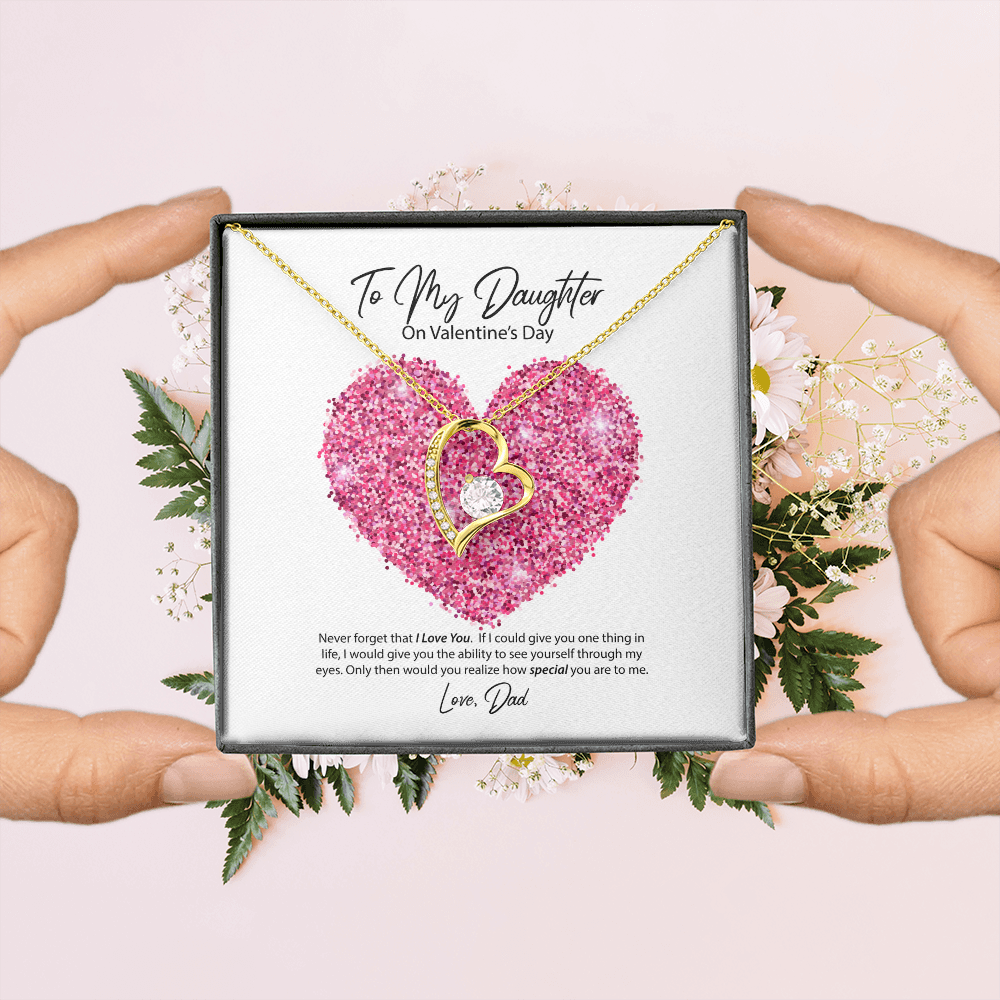 To My Daughter from Dad Valentine's Day Forever Love Necklace
