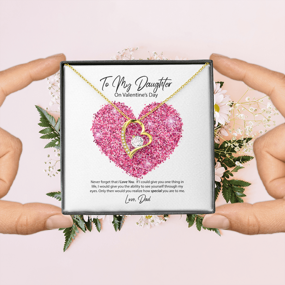 To My Daughter from Dad Valentine's Day Forever Love Necklace