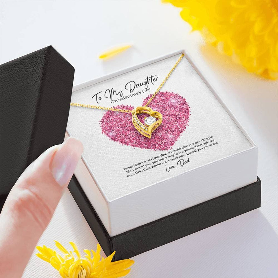 To My Daughter from Dad Valentine's Day Forever Love Necklace