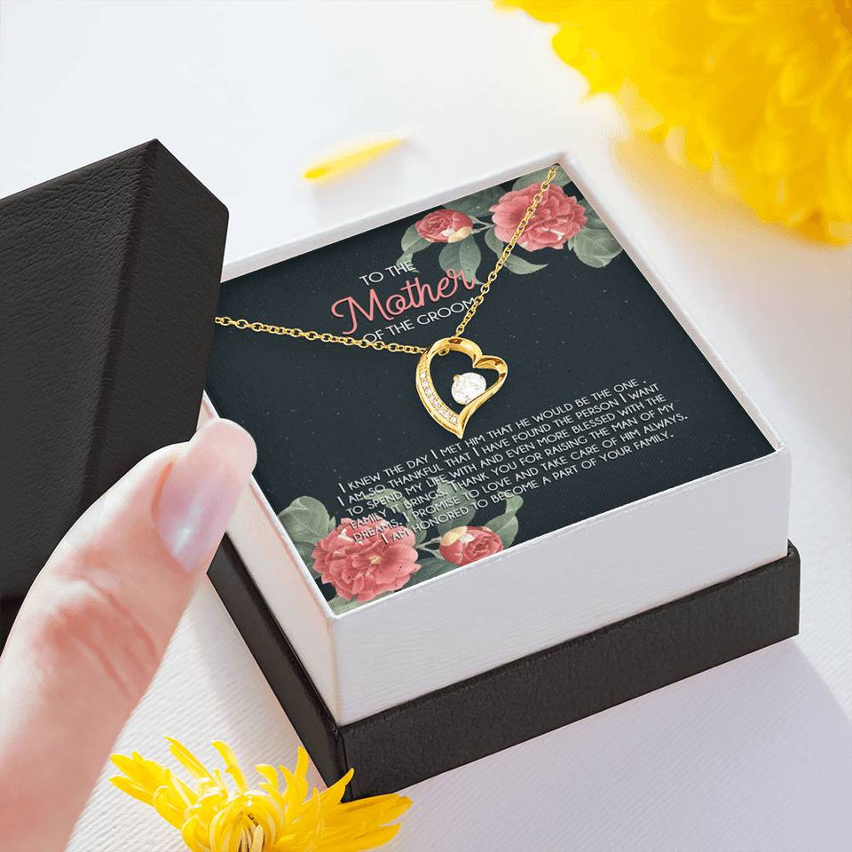 Raising The Man Of My Dreams - Gift For Mother Of The Groom Forever Love Necklace