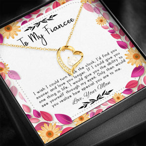 Turn Back The Clock - Gift For Fiancee Forever Love Necklace