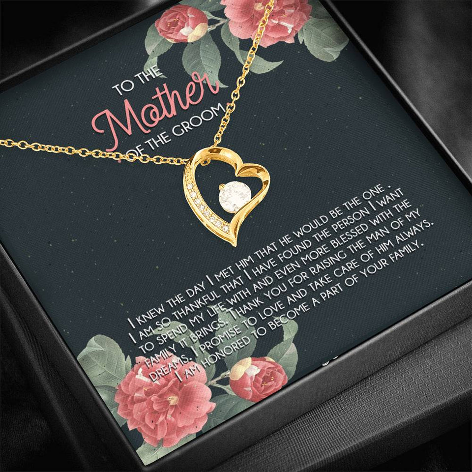 Raising The Man Of My Dreams - Gift For Mother Of The Groom Forever Love Necklace