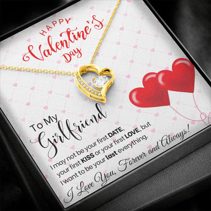 To My Girlfriend - Forever Love Necklace - Red Balloons Gift For Mom, necklace For Wife, Gift For Mother's Day