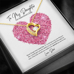 To My Daughter from Dad Valentine's Day Forever Love Necklace