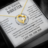 To My Beautiful Daughter, Love and Light, Forever Love Necklace