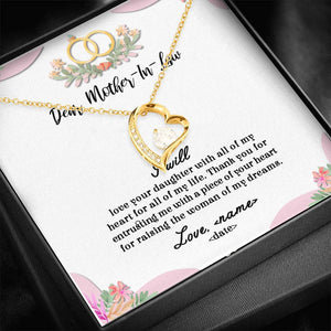 All Of My Life - For Mother Of The Bride Forever Love Necklace