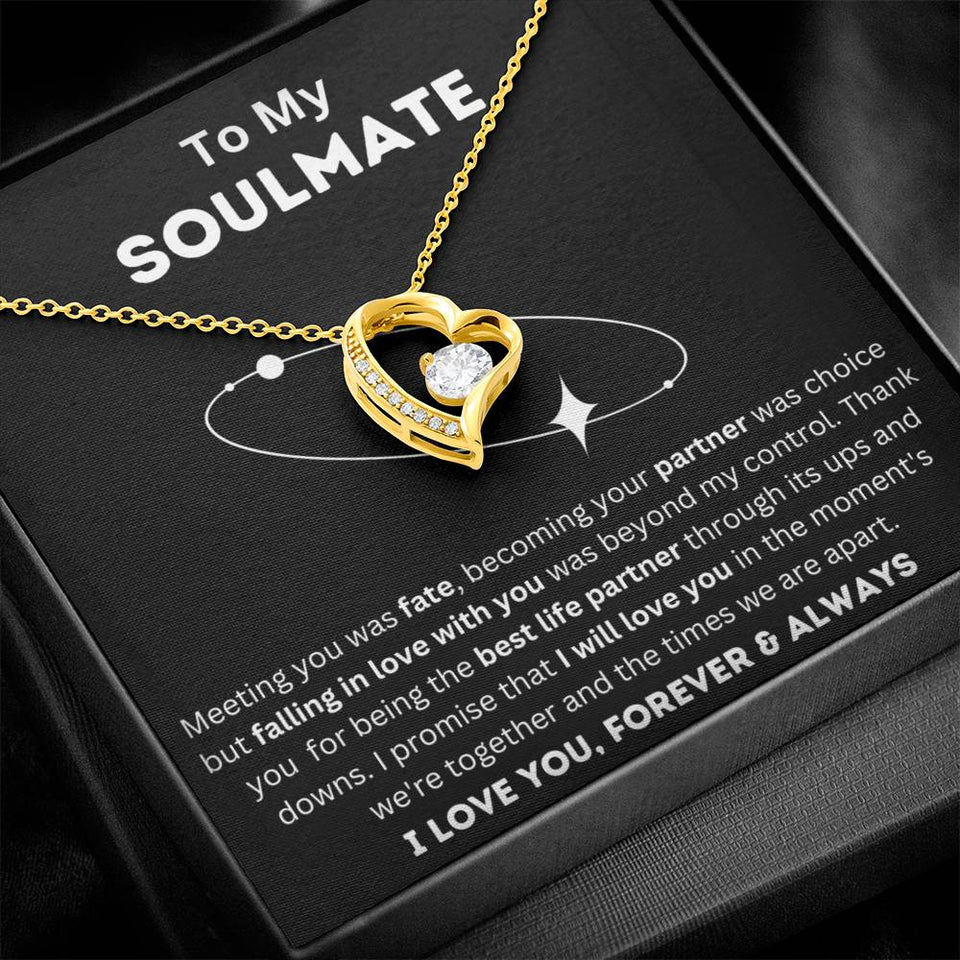 To My Soulmate, Life Partner, Forever Love Necklace