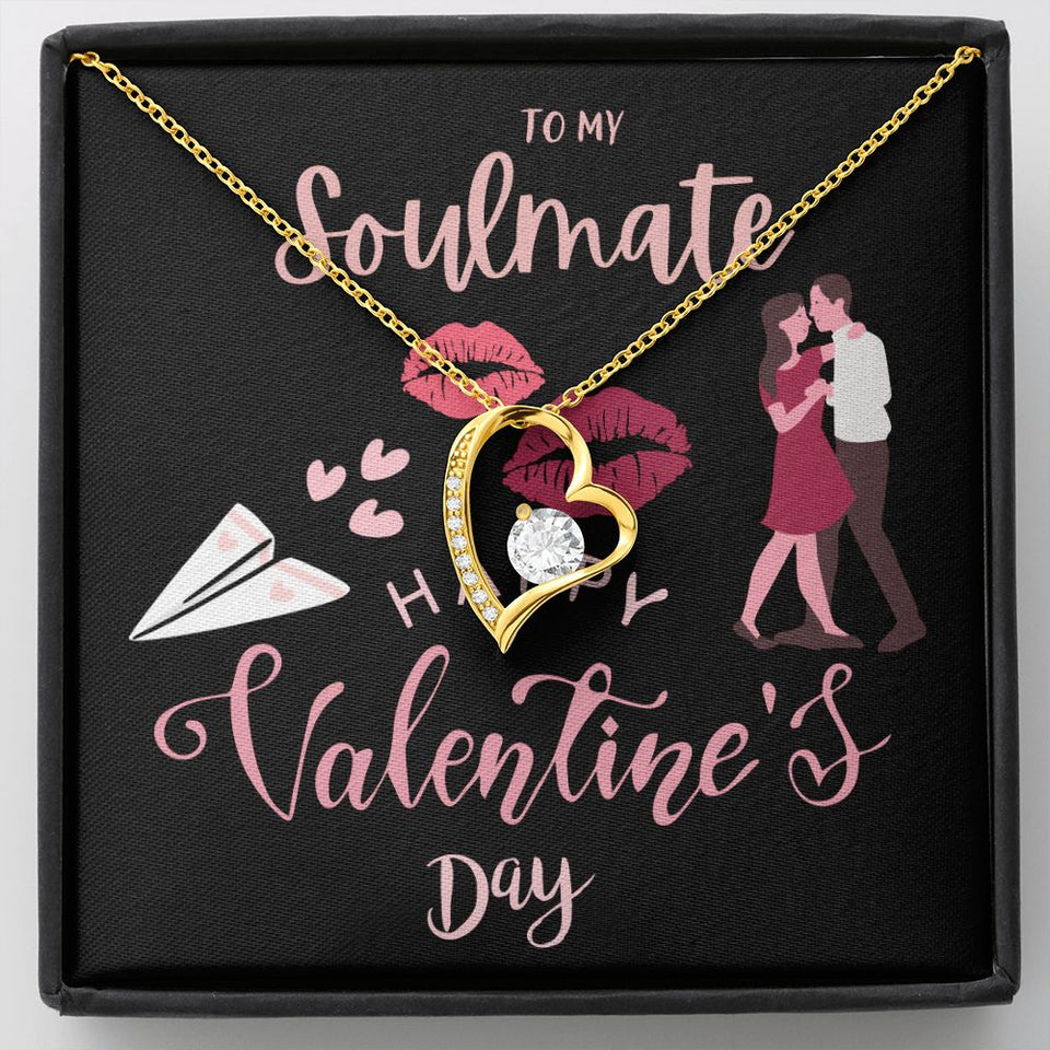 To My Soulmate Forever Love Necklace For Happy Valentine's Day