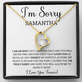 Personalized Im Sorry Forever Love Necklace, Apology Gift for Wife, Girlfriend