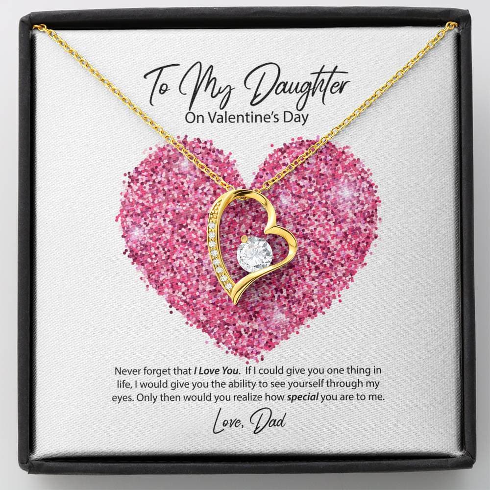 To My Daughter from Dad Valentine's Day Forever Love Necklace