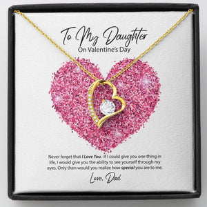 To My Daughter from Dad Valentine's Day Forever Love Necklace