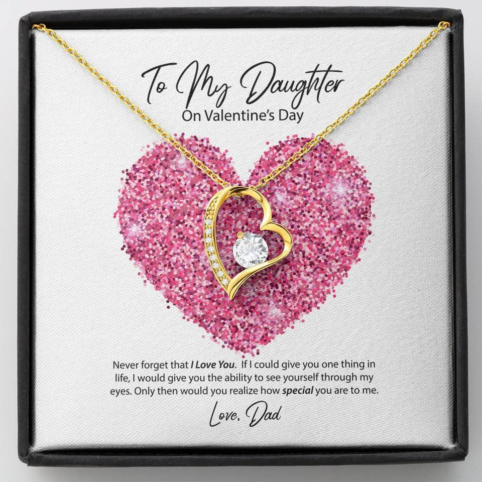 To My Daughter from Dad Valentine's Day Forever Love Necklace