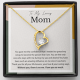 To My Loving Mom | Spread My Wings | Forever Love Necklace